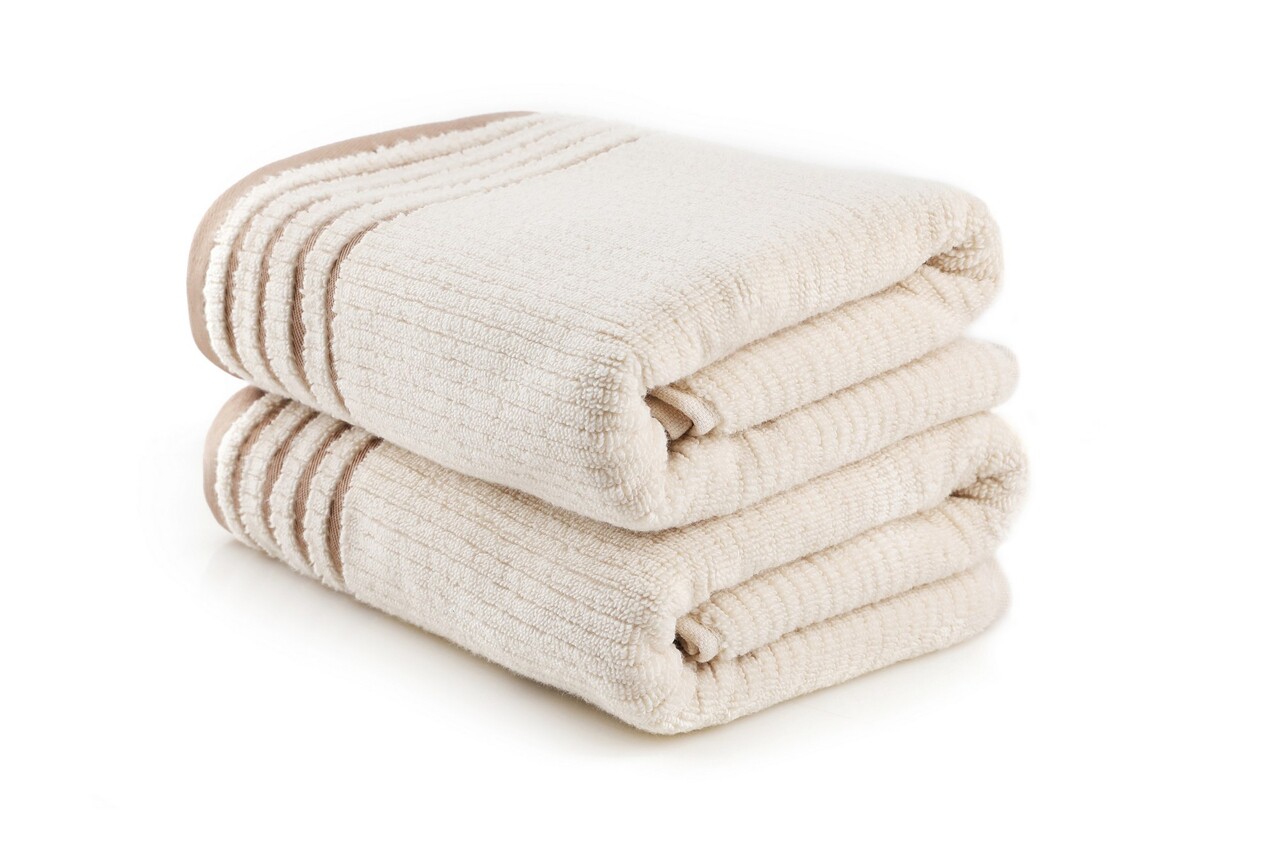 Set prosoape de baie, L'essentiel Maison, Mayra, Cappuccino - imagine 4